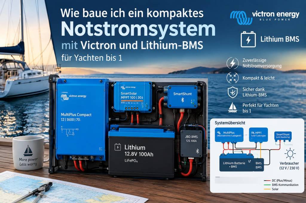 Wie baue ich ein kompaktes notstromsystem mit victron und lithium‑bms für yachten bis 1